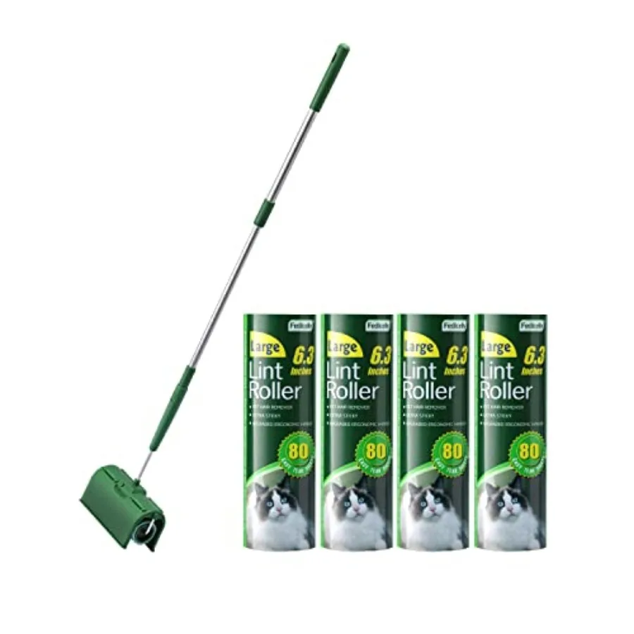 Large Lint Rollers Pet Hair Extra Sticky Floor, Cat Dog Hair Remover Laundry Clothes Carpet Furniture, 6.3 inches Wider with 32
Large Lint Rollers Pet Hair Extra Sticky Floor, Cat Dog Hair Remover Laundry Clothes Carpet Furniture, 6.3 inches Wider with 32