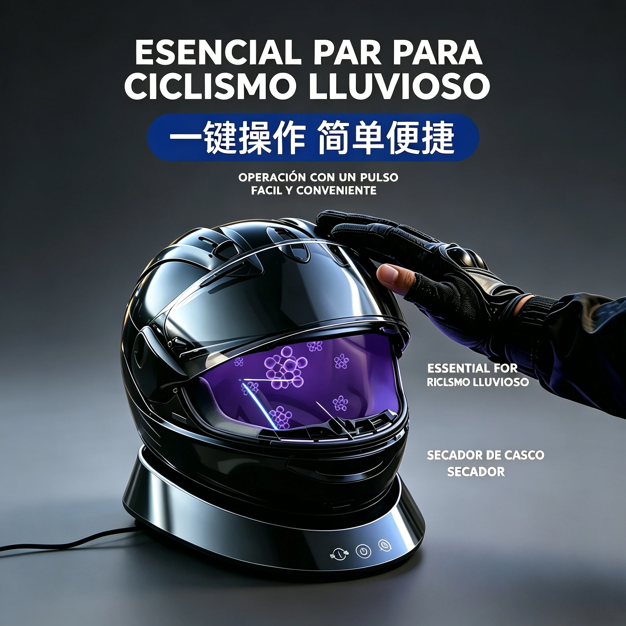 Rainy Day Motorcycle Helmet Drying Sterilizer Device 1-Touch Operation Quick Dry Odor Remover for Helmet
Rainy Day Motorcycle Helmet Drying Sterilizer Device 1-Touch Operation Quick Dry Odor Remover for Helmet