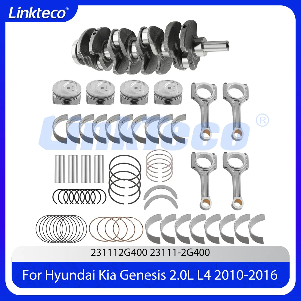 Engine Crankshaft Piston Connecting Kit Fit 2.0 L L4 GAS G4KF G4KH For HYUNDAI Sonata KIA Optima Genesis 10-16 231112G400 2.0L
Engine Crankshaft Piston Connecting Kit Fit 2.0 L L4 GAS G4KF G4KH For HYUNDAI Sonata KIA Optima Genesis 10-16 231112G400 2.0L