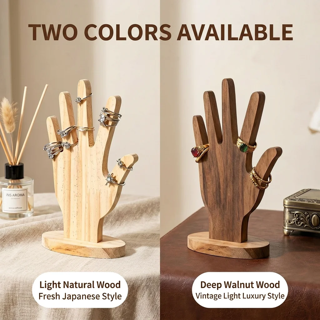 Jewelry Display Stand Bionic Design Solid Wood Jewelry Stand Wooden Jewelry Display Hand Shaped Ring Holder Stand For Street
Jewelry Display Stand Bionic Design Solid Wood Jewelry Stand Wooden Jewelry Display Hand Shaped Ring Holder Stand For Street