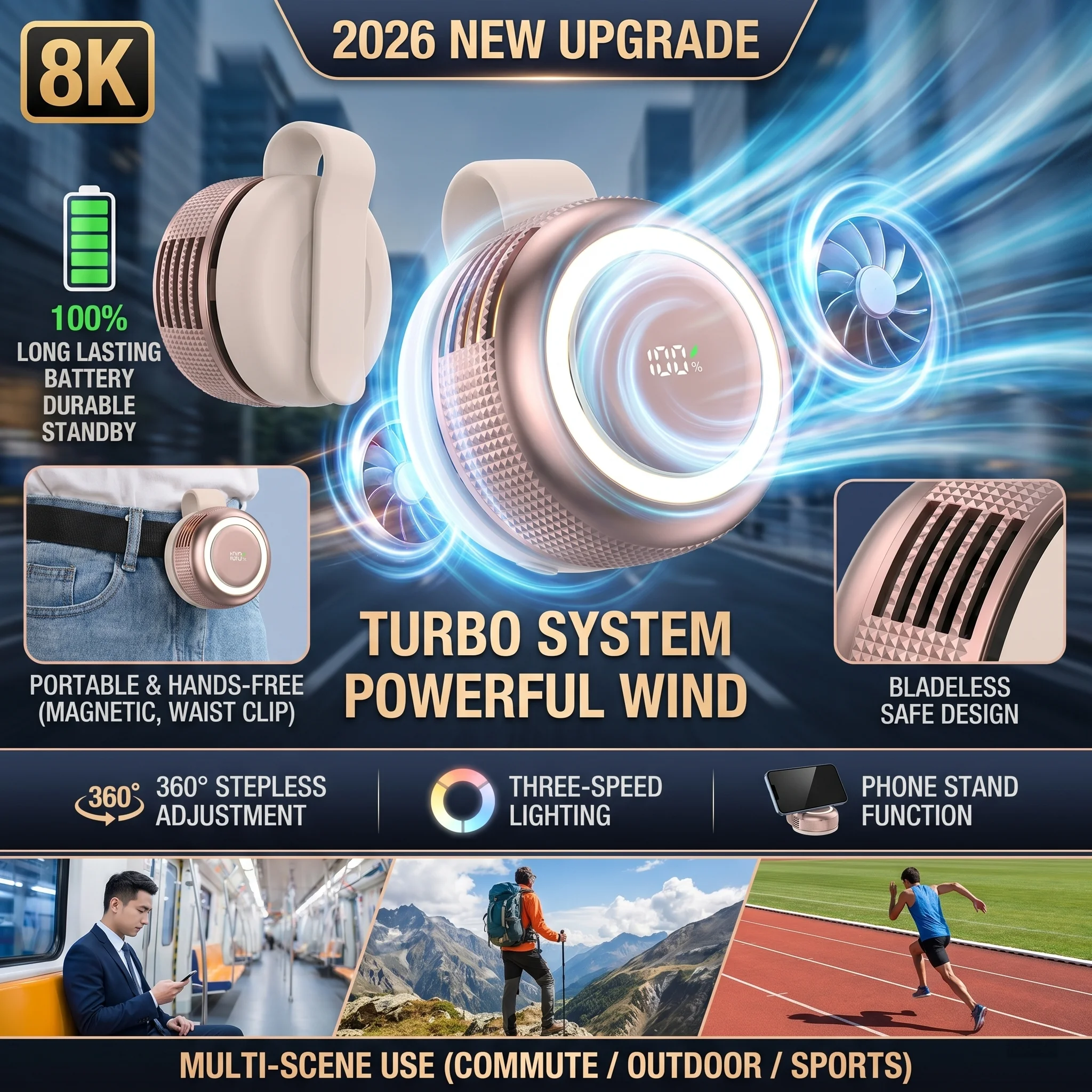 2026 New Upgrade Innovative Turbo Blade Fan: High-Power, Low-Noise & Energy-Efficient Airflow | 2000mAh Ultra-Compact Clip-On De
2026 New Upgrade Innovative Turbo Blade Fan: High-Power, Low-Noise & Energy-Efficient Airflow | 2000mAh Ultra-Compact Clip-On De