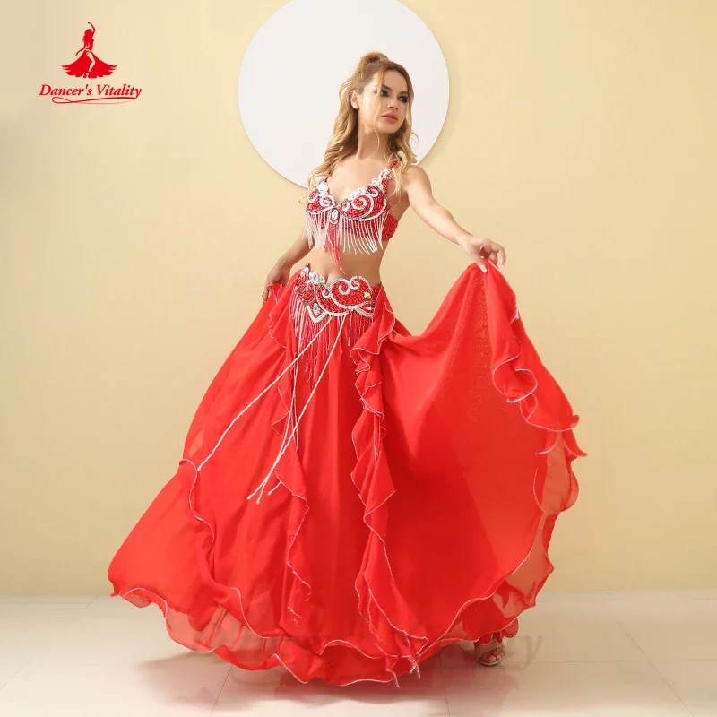 Belly Dance Performance Costume Suit for Women Senior Bra Top+belt+chiffon Skirt 3pcs Adult Oriental Belly Dancing Outfit
Belly Dance Performance Costume Suit for Women Senior Bra Top+belt+chiffon Skirt 3pcs Adult Oriental Belly Dancing Outfit
