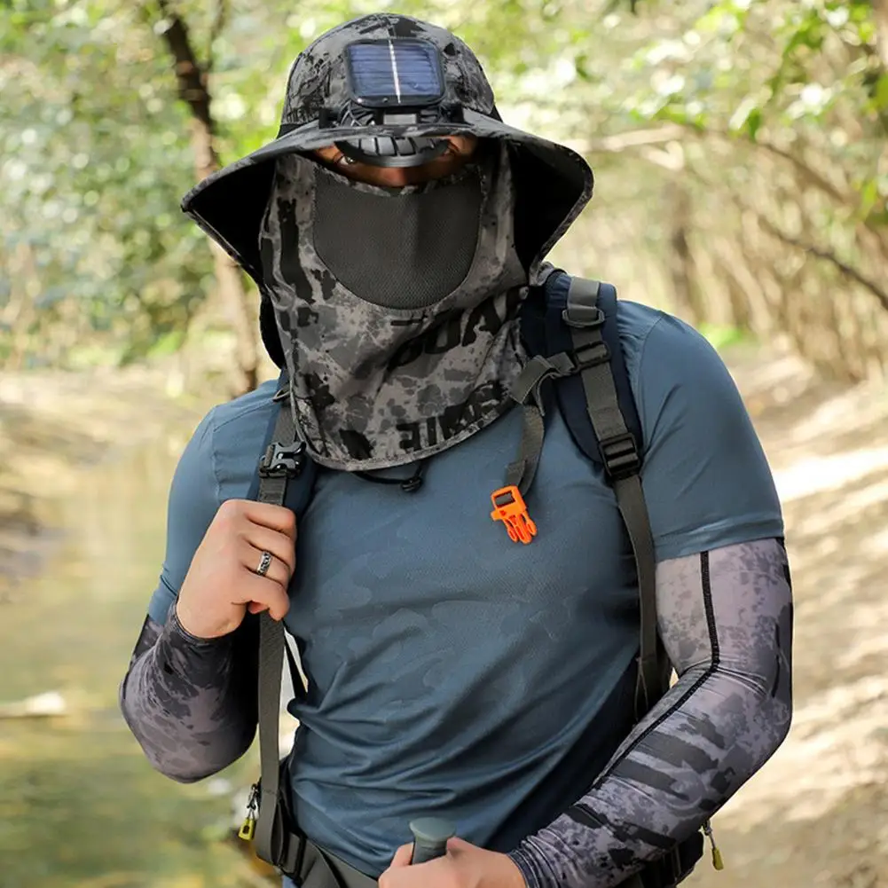 Solar Fan Hat Sun Hat with Fan Men's Wide Brim Sun Hat with Dual Power Supply Fan Face Guard for Fishing Hiking Gardening
Solar Fan Hat Sun Hat with Fan Men's Wide Brim Sun Hat with Dual Power Supply Fan Face Guard for Fishing Hiking Gardening