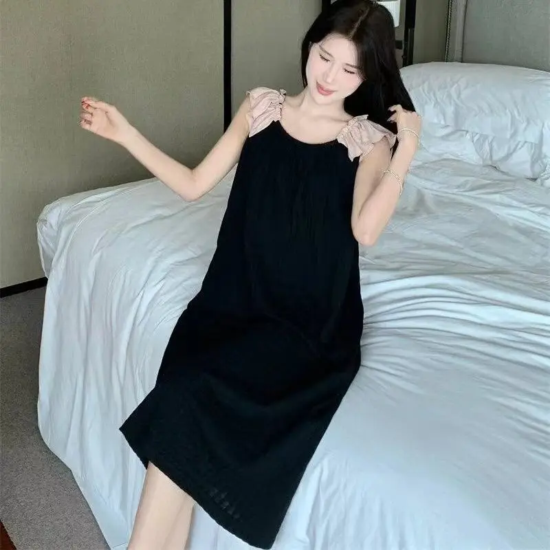 Summer Korean Style Cute Suspender Vest Nightgown New Pajamas Sexy Home Clothes Thin Sleeping Night Woman Big Size Dress Women's
Summer Korean Style Cute Suspender Vest Nightgown New Pajamas Sexy Home Clothes Thin Sleeping Night Woman Big Size Dress Women's