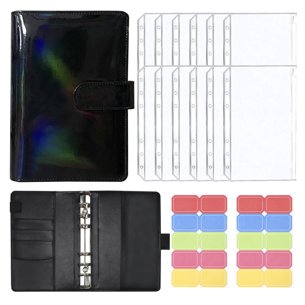 1 set PVC Planner Binder Ledger A6 Size Black Color Portable Money Saving Cash Envelope Budget Office Schedule Student Use
1 set PVC Planner Binder Ledger A6 Size Black Color Portable Money Saving Cash Envelope Budget Office Schedule Student Use