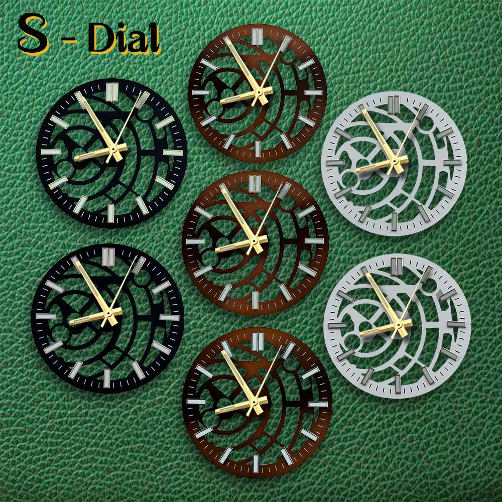 31,8 мм S логотип NH38 черный выдолбленный циферблат зеленый светящийся без стрелок подходит для NH70 аксессуары для модификации часов
31,8 мм S логотип NH38 черный выдолбленный циферблат зеленый светящийся без стрелок подходит для NH70 аксессуары для модификации часов