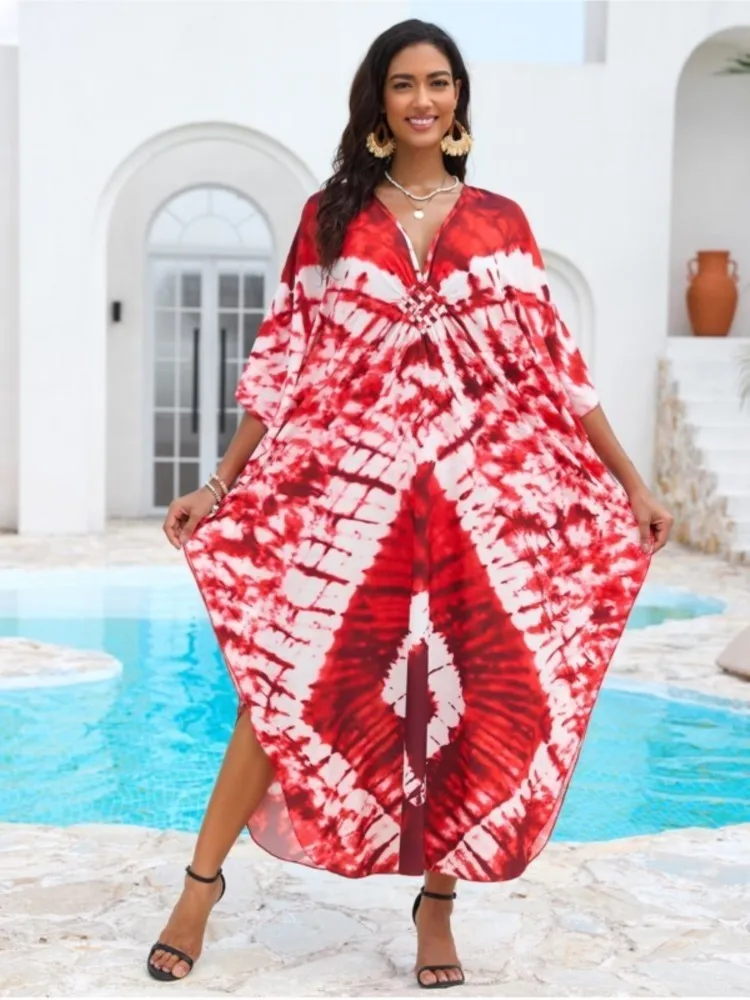 Summer Cover Ups Women Swimsuit Half Sleeve Robes Bathing Suit 2026 New Beach Holiday Flower Print Maxi Dresses Cover-Up
Summer Cover Ups Women Swimsuit Half Sleeve Robes Bathing Suit 2026 New Beach Holiday Flower Print Maxi Dresses Cover-Up
