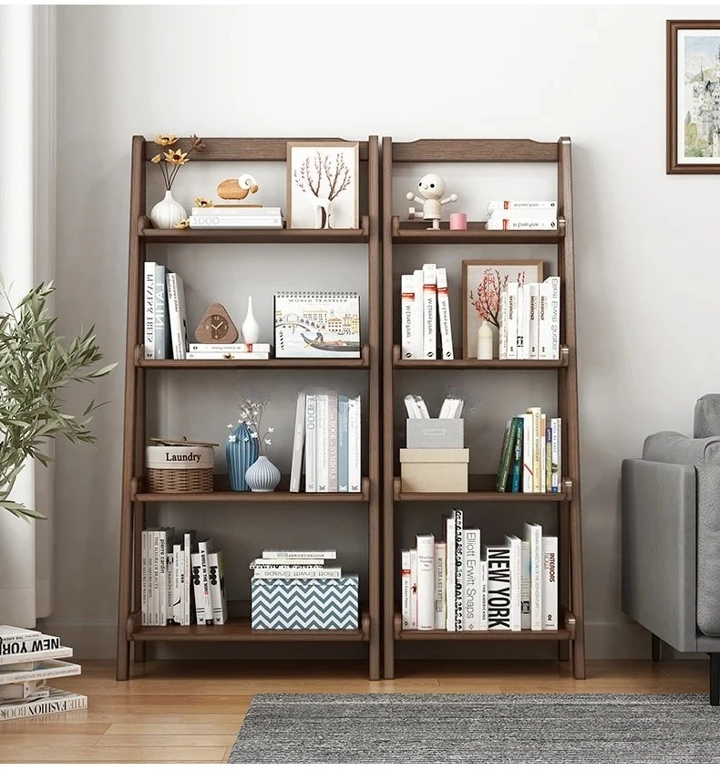 HJ solid wood living room against the wall bookshelf bedroom storage simple trapezoidal floor shelf
HJ solid wood living room against the wall bookshelf bedroom storage simple trapezoidal floor shelf