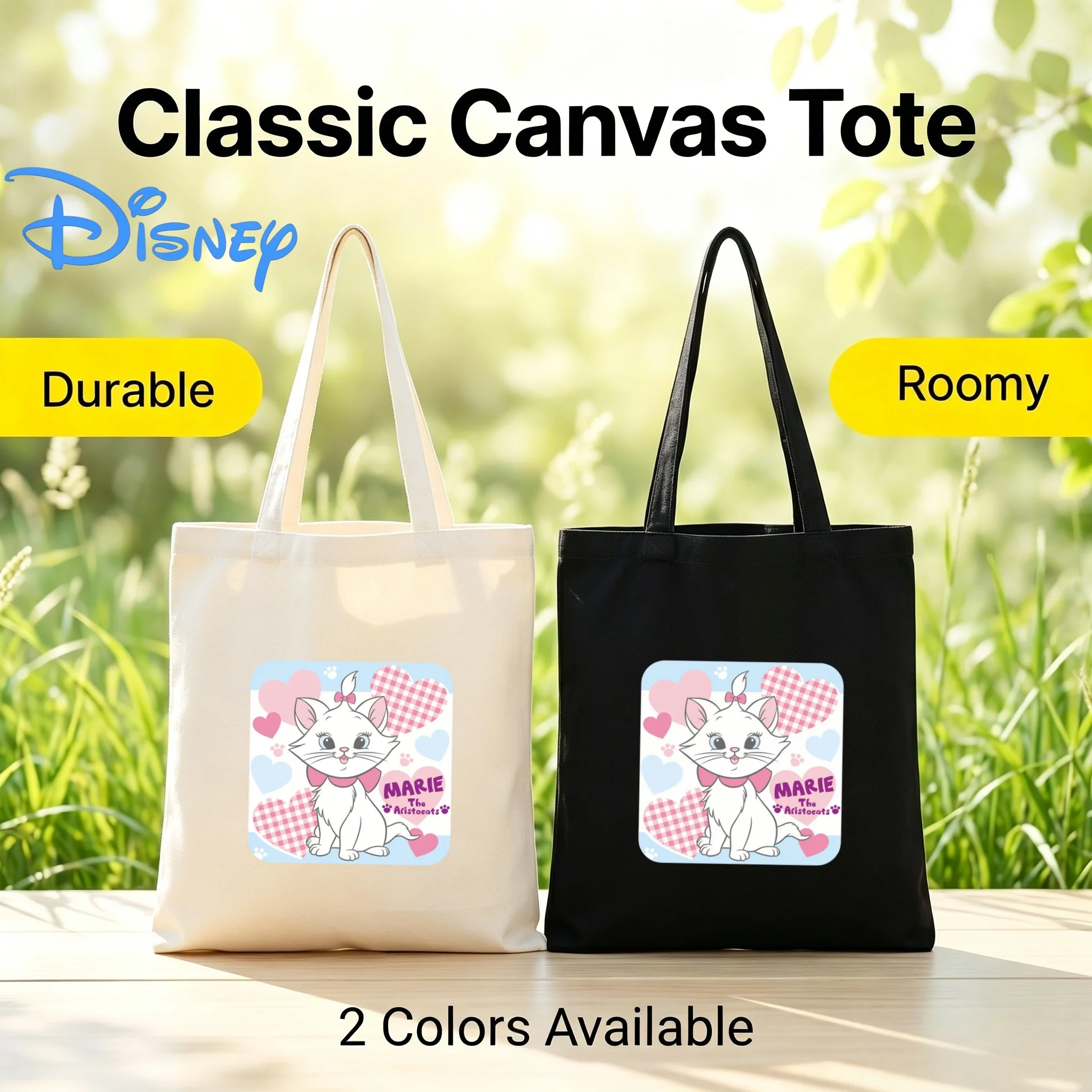 1PC Disney Marie Cat Pink Plaid Heart Square Frame Print Canvas Tote Bag Eco Shopping Casual Shoulder Handbag
1PC Disney Marie Cat Pink Plaid Heart Square Frame Print Canvas Tote Bag Eco Shopping Casual Shoulder Handbag
