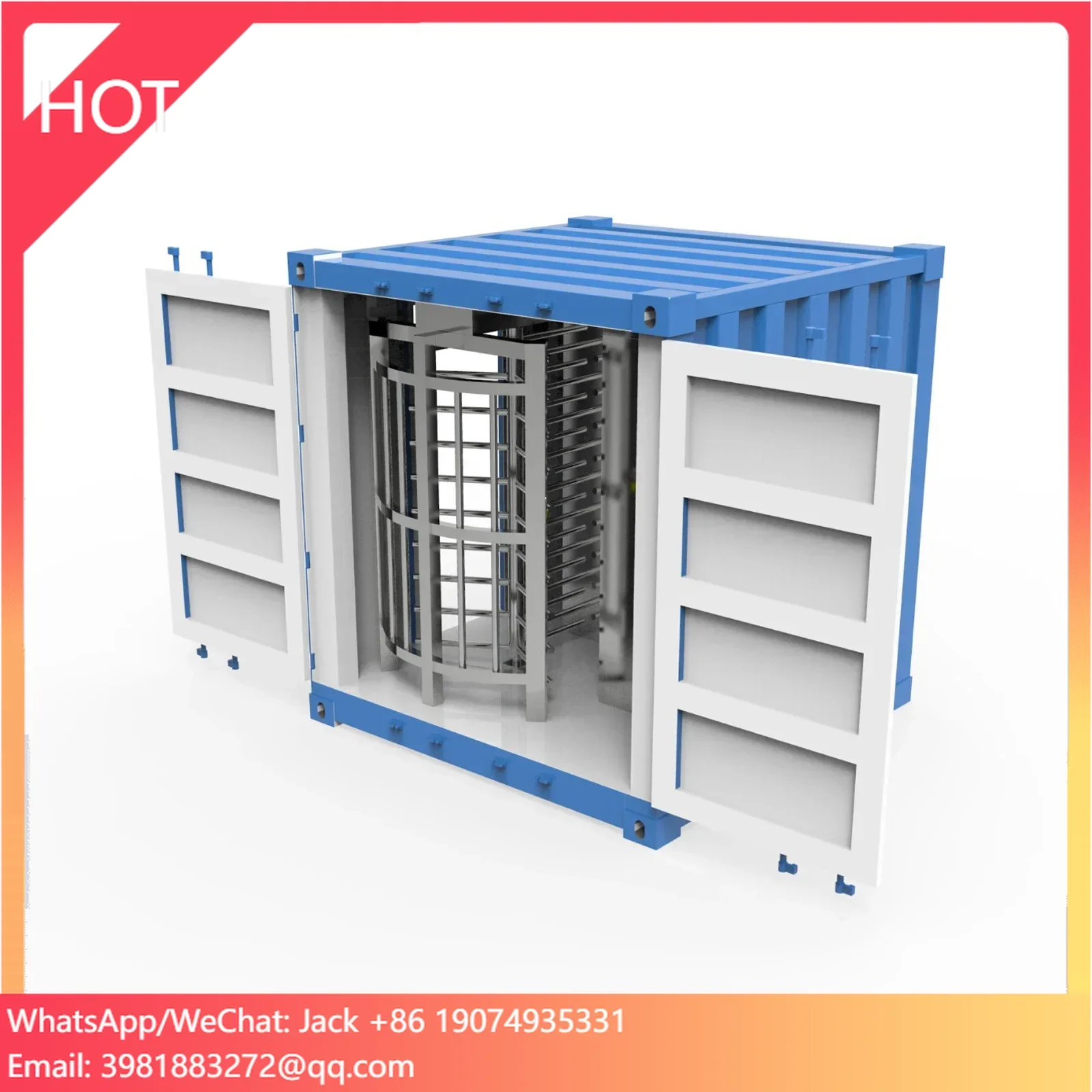 Industrial Container Turnstile For Secure Site Access With RFID And Fingerprint Recognition
Industrial Container Turnstile For Secure Site Access With RFID And Fingerprint Recognition