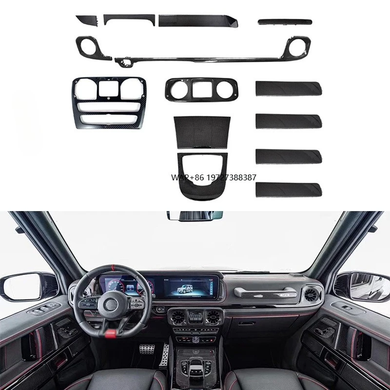 2019+ G Class W464 G500 G63 Inside Auto Parts Carbon Finber Interior Decoration Parts for W464 G63 G500 Interiors 14pcs
2019+ G Class W464 G500 G63 Inside Auto Parts Carbon Finber Interior Decoration Parts for W464 G63 G500 Interiors 14pcs