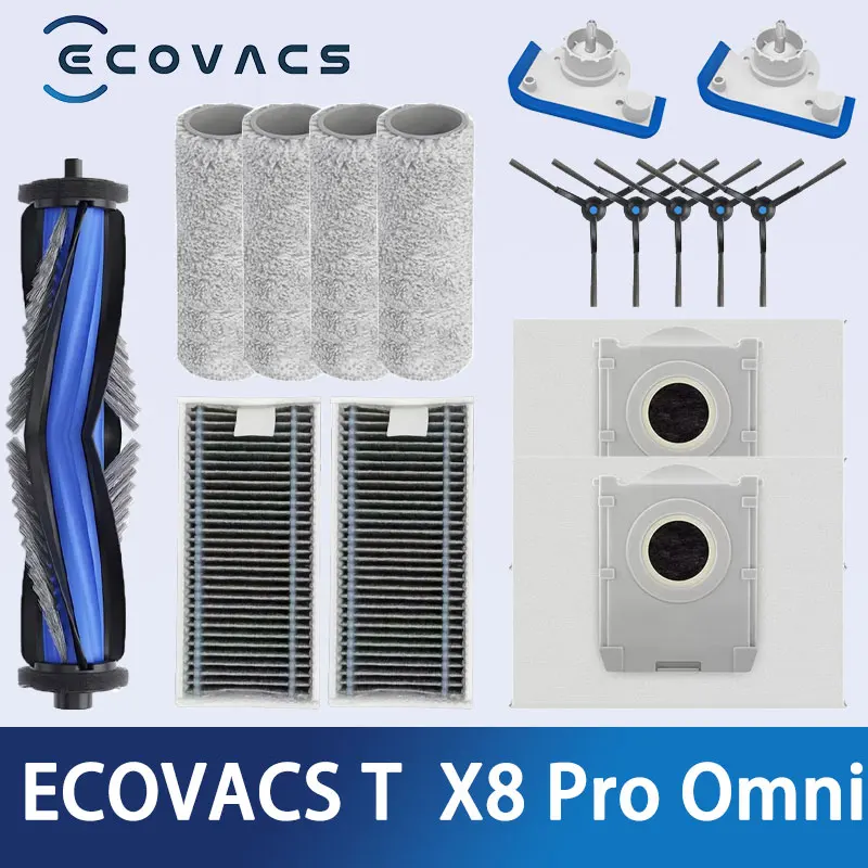 Compatible for Ecovacs X8 Pro Omni Accessories Main Side Brush Hepa Filter Rag Dust Bag Replacement Parts
Compatible for Ecovacs X8 Pro Omni Accessories Main Side Brush Hepa Filter Rag Dust Bag Replacement Parts