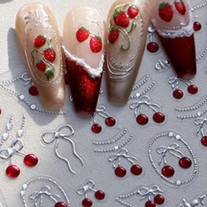 1 лист, шикарная самоклеящаяся наклейка для маникюра, милые красные фрукты, клубника, бант, 5D наклейки для дизайна ногтей, аксессуары для самостоятельного изготовления
1 лист, шикарная самоклеящаяся наклейка для маникюра, милые красные фрукты, клубника, бант, 5D наклейки для дизайна ногтей, аксессуары для самостоятельного изготовления