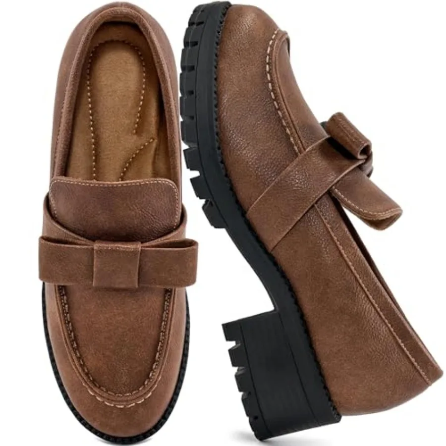 HARENCE Platform Loafers for Women Dressy: Casual Comfortable Slip On Chunky Loafer Walking Penny Work Business Office Shoes
HARENCE Platform Loafers for Women Dressy: Casual Comfortable Slip On Chunky Loafer Walking Penny Work Business Office Shoes