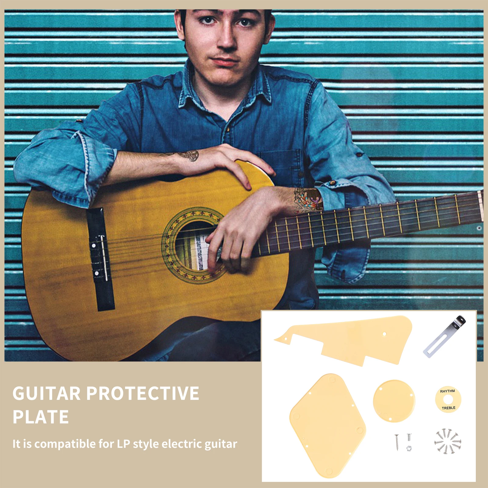 1 set Electric Guitar Accessories Metal PVC Protective Plate Scratch Ring Bracket Replacement
1 set Electric Guitar Accessories Metal PVC Protective Plate Scratch Ring Bracket Replacement