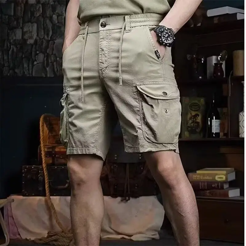 2026 New Men Cargo Shorts Drawstring Multi-Pocket Casual Loose Bermuda Shorts Summer Streetwear Cotton Outdoor Hiking Short
2026 New Men Cargo Shorts Drawstring Multi-Pocket Casual Loose Bermuda Shorts Summer Streetwear Cotton Outdoor Hiking Short