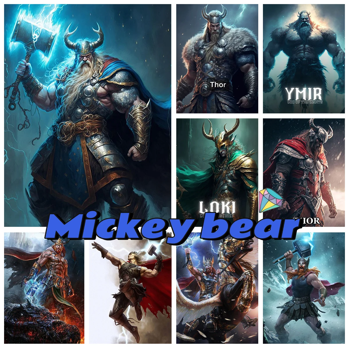 Norse Mythology Diamond Painting Kit Thor Odinson DIY Diamond Embroidery Cross Stitch Adult Handicraft Gift Modern Home Decor
Norse Mythology Diamond Painting Kit Thor Odinson DIY Diamond Embroidery Cross Stitch Adult Handicraft Gift Modern Home Decor