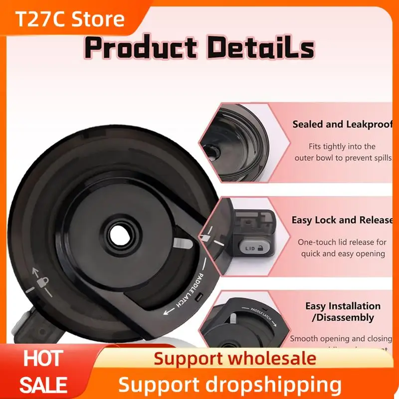 T27C Reusable Creami Lid Replacement Kit With Outer Bowl Lid Sealing Ring Paddle For Ninja NC500/NC501 Series Ice Cream Maker
T27C Reusable Creami Lid Replacement Kit With Outer Bowl Lid Sealing Ring Paddle For Ninja NC500/NC501 Series Ice Cream Maker