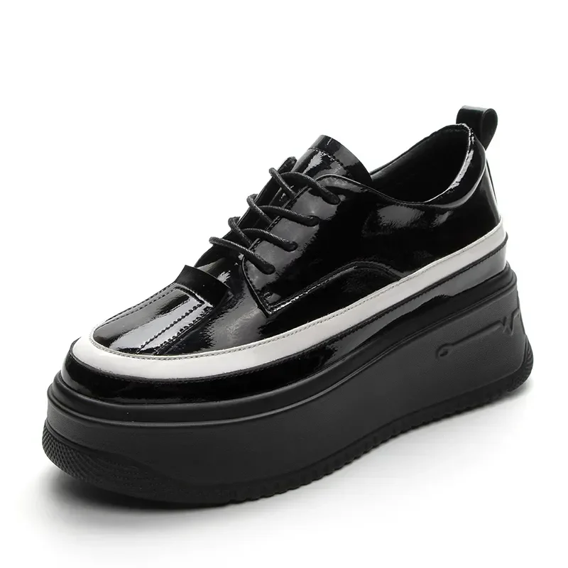 7.5cm Patent Leather Genuine Autumn Women Shoes Loafers Platform Sneakers Wedge Shoes Hidden Heel Breathable Spring Summer Shoes
7.5cm Patent Leather Genuine Autumn Women Shoes Loafers Platform Sneakers Wedge Shoes Hidden Heel Breathable Spring Summer Shoes