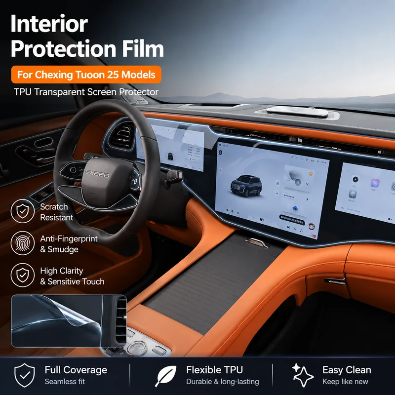 Interior Film For Chexing Tuoon 25 Models TPU Transparent Protection Screen Panel Sticker, Replacement Parts, Car Accessories
Interior Film For Chexing Tuoon 25 Models TPU Transparent Protection Screen Panel Sticker, Replacement Parts, Car Accessories