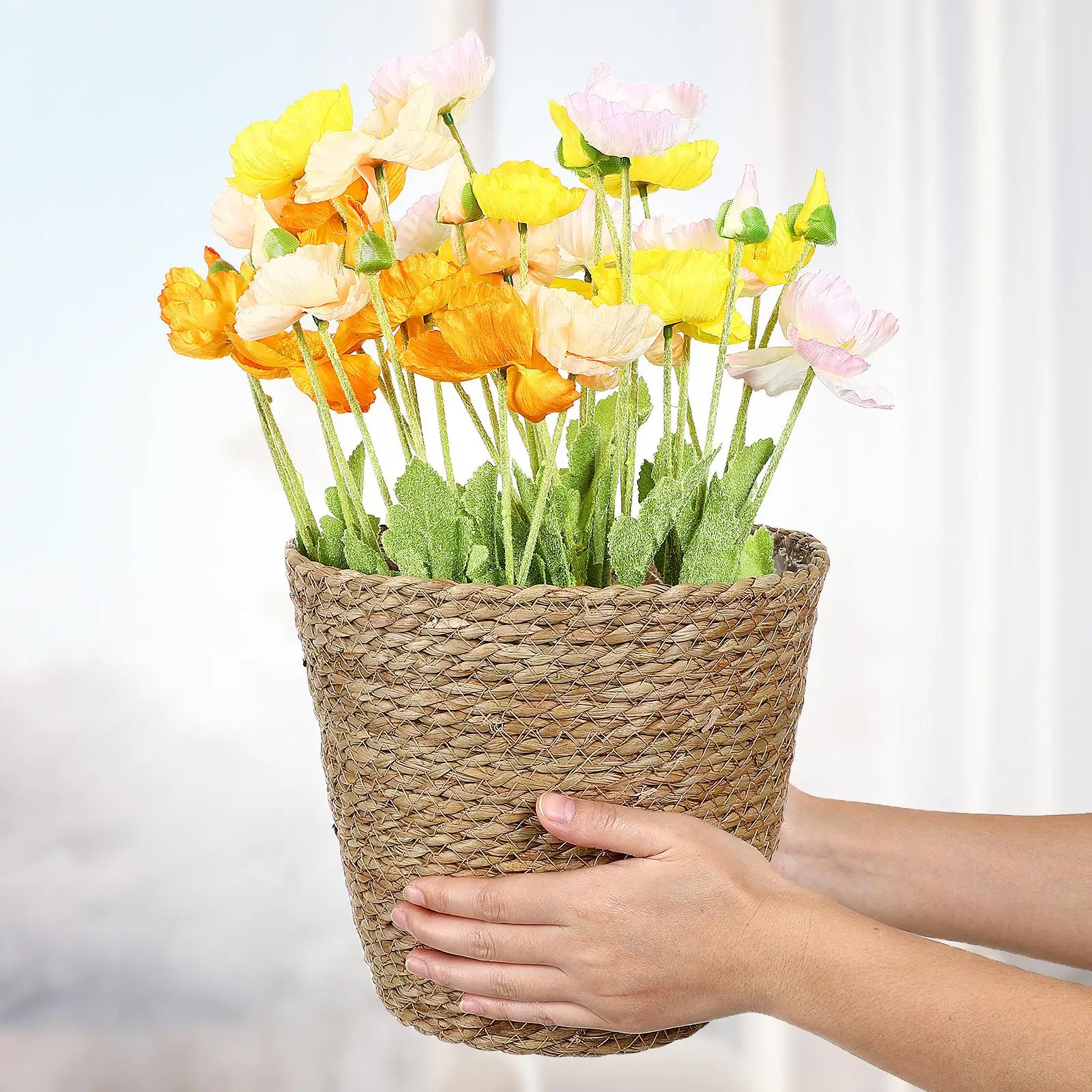 Woven Flower Pot Large Size Straw Planter Basket Indoor Decorative Durable Plant Container Storage Bin Home Office
Woven Flower Pot Large Size Straw Planter Basket Indoor Decorative Durable Plant Container Storage Bin Home Office