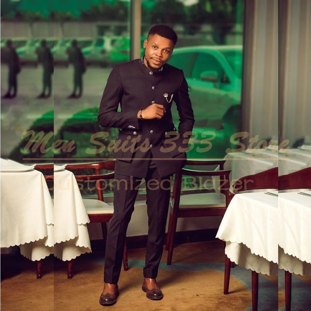 KSDN Customized Men's Suits 2025 Luxury Single Breasted Stand Lapel Slim Fit 2 Piece Jacket Pants Outfits Costume Homme 2025
KSDN Customized Men's Suits 2025 Luxury Single Breasted Stand Lapel Slim Fit 2 Piece Jacket Pants Outfits Costume Homme 2025