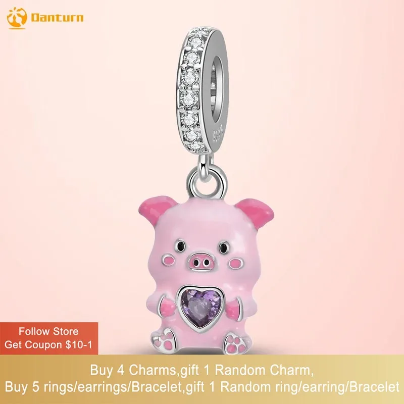 Danturn 925 Sterling Silver Beads Chinese Zodiac - Pig Dangle Charm fit Snake Chain Bracelets Fashion Women Jewelry Making
Danturn 925 Sterling Silver Beads Chinese Zodiac - Pig Dangle Charm fit Snake Chain Bracelets Fashion Women Jewelry Making
