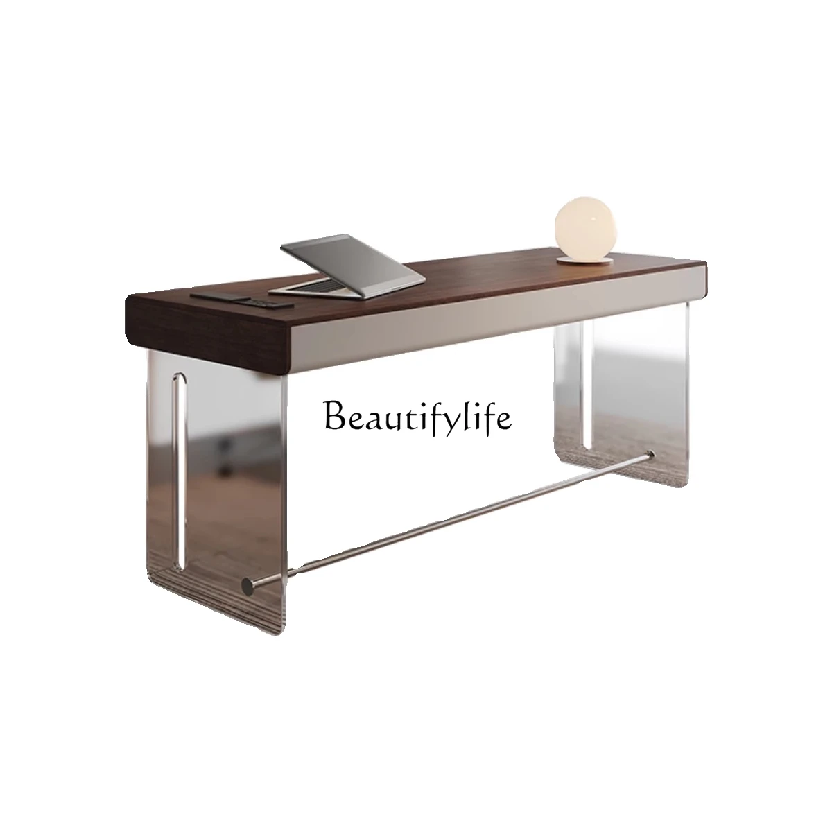 Modern style walnut desk Italian minimalist acrylic suspended desk high sense
Modern style walnut desk Italian minimalist acrylic suspended desk high sense