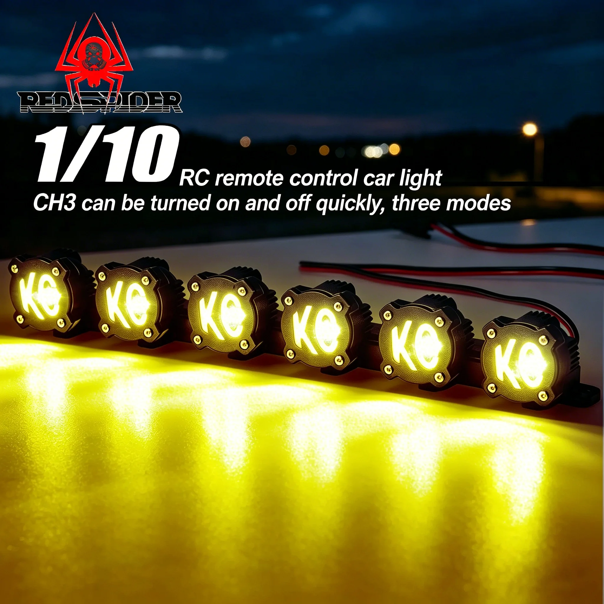 RC LED Light Bar RS Red Spider 1/10 1/8 Crawler for Axial TRX4 RGT CH3 Yikong KC R547 3 Modes Roof Lamp Upgrade Parts
RC LED Light Bar RS Red Spider 1/10 1/8 Crawler for Axial TRX4 RGT CH3 Yikong KC R547 3 Modes Roof Lamp Upgrade Parts