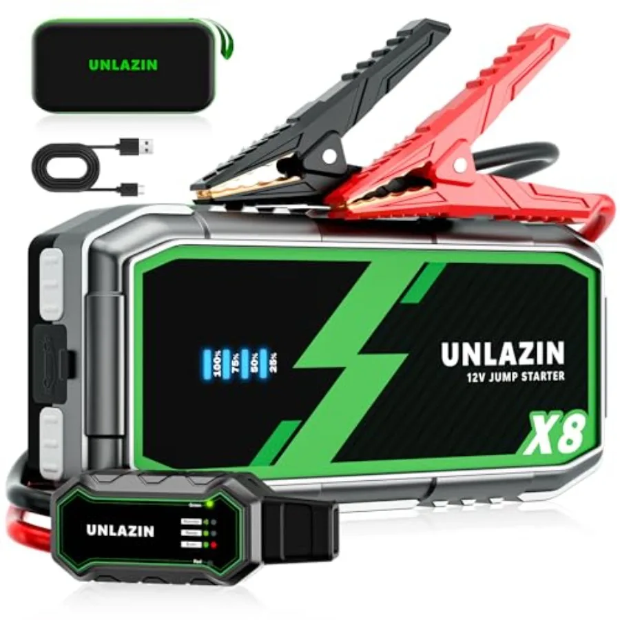 Jump Starter 10000A Battery Jumper Starter Portable with Force Start 12V Car Starter Jump Box and Battery Booster for All Gas a
Jump Starter 10000A Battery Jumper Starter Portable with Force Start 12V Car Starter Jump Box and Battery Booster for All Gas a