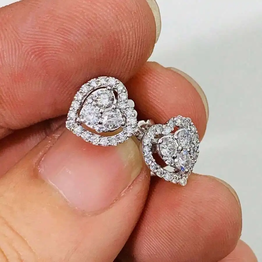 Heart Shape Zircon Earrings Romantic Fashion Jewelry For Women Lightweight Secure Closure
Heart Shape Zircon Earrings Romantic Fashion Jewelry For Women Lightweight Secure Closure