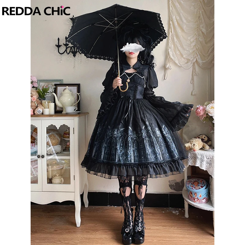 Платье-пачка REDDACHiC «церковь тишины», мини-платье с завязками, пышная черная нижняя юбка в готическом стиле, лолита, JSK
Платье-пачка REDDACHiC «церковь тишины», мини-платье с завязками, пышная черная нижняя юбка в готическом стиле, лолита, JSK
