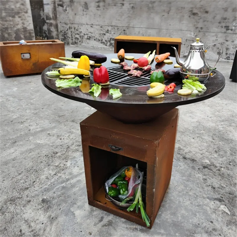 【Popular】Modern Outdoor Heater With Korean Style Barbecue Grill Pizza Oven Fireplace BBQ Grills Made Of Corten Steel
【Popular】Modern Outdoor Heater With Korean Style Barbecue Grill Pizza Oven Fireplace BBQ Grills Made Of Corten Steel