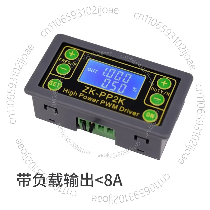ZK-PP2K PWM 8A Driver Module for Motor/Lamp Dual Mode LCD PWM Pulse Frequency Duty Cycle Adjustable Module
ZK-PP2K PWM 8A Driver Module for Motor/Lamp Dual Mode LCD PWM Pulse Frequency Duty Cycle Adjustable Module