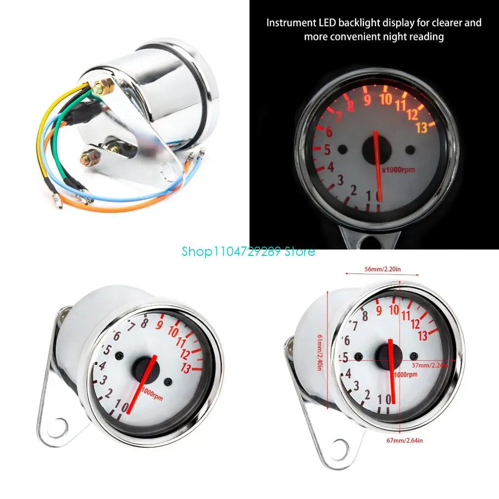 D8KE Motorcycle Tachometer 13000RPM Counter Universal Retro Stainless Tacho Gauge
D8KE Motorcycle Tachometer 13000RPM Counter Universal Retro Stainless Tacho Gauge