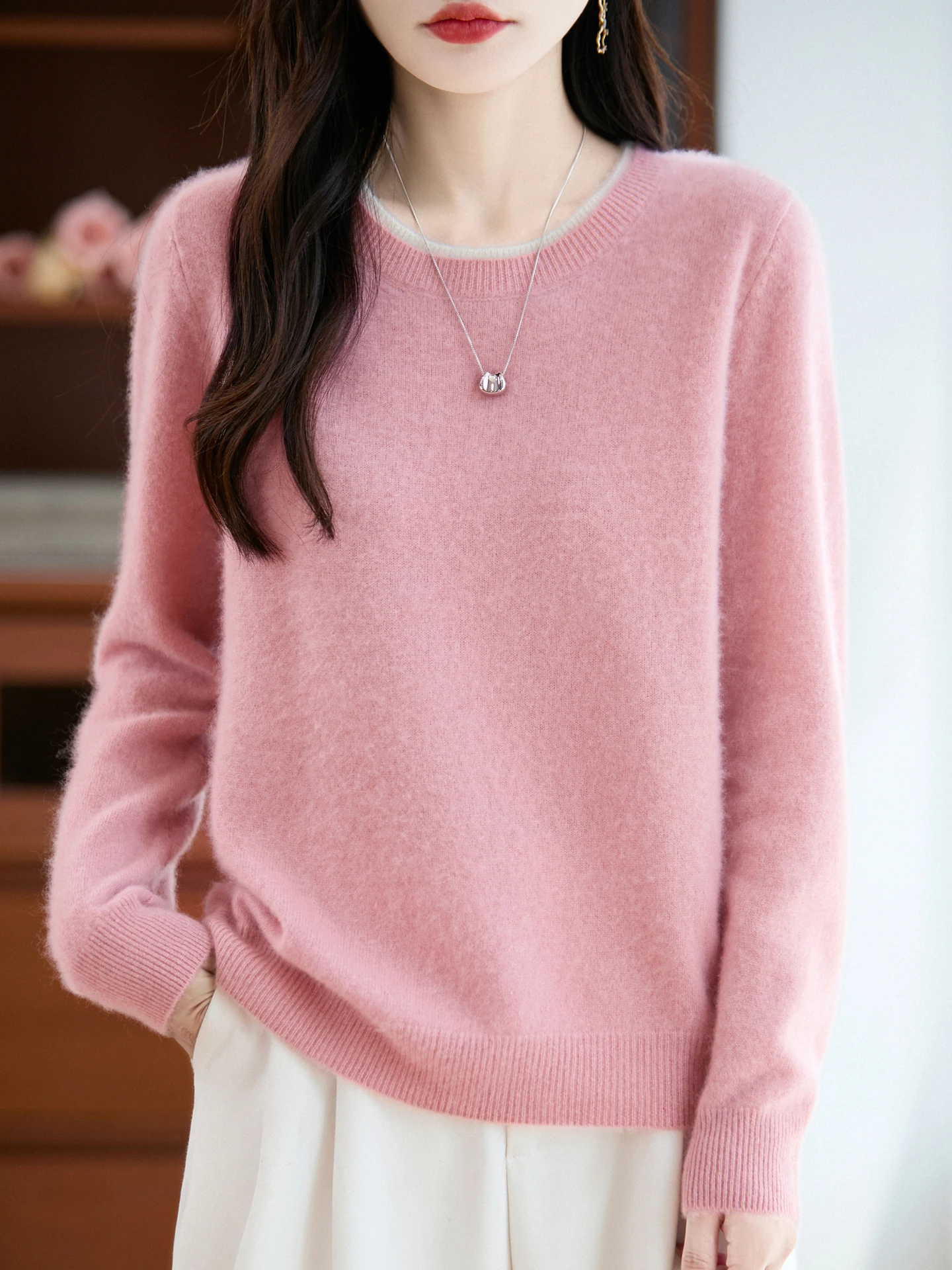 TLOML Women O-neck Long Sleeve Pullover 100% Merino Wool Sweater Autumn Winter Warm Soft Simple Style Wool Knitwear Casual Tops
TLOML Women O-neck Long Sleeve Pullover 100% Merino Wool Sweater Autumn Winter Warm Soft Simple Style Wool Knitwear Casual Tops