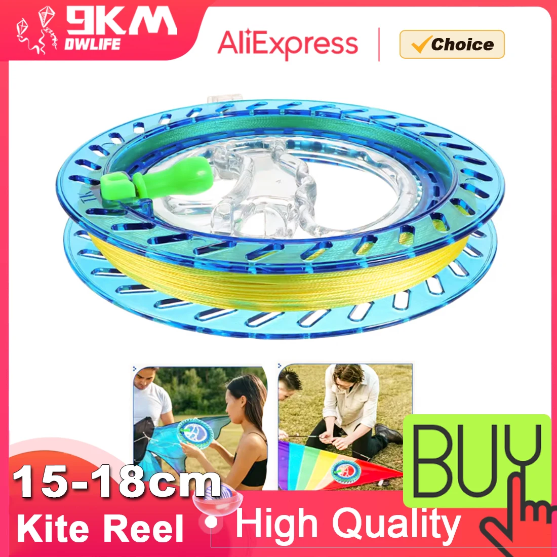 9KM 15cm-18cm Plastic Kite Reel with Ball Bearing, High Quality Kite Line Wheel for Adults Outdoor Kite Flying
9KM 15cm-18cm Plastic Kite Reel with Ball Bearing, High Quality Kite Line Wheel for Adults Outdoor Kite Flying