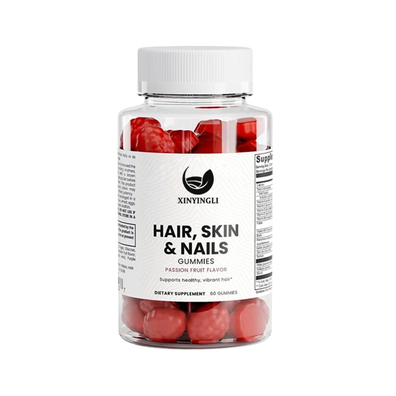 Hair, skin, and nail gummies containing biotin and collagen - vitamins A, C, D, E, and zinc
Hair, skin, and nail gummies containing biotin and collagen - vitamins A, C, D, E, and zinc