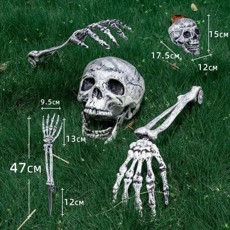 Halloween Decorations Home Decor Skeleton Head Outdoor Scary Props Realistic Skull & Hands Yard Prank Festivals Party Supplies
Halloween Decorations Home Decor Skeleton Head Outdoor Scary Props Realistic Skull & Hands Yard Prank Festivals Party Supplies