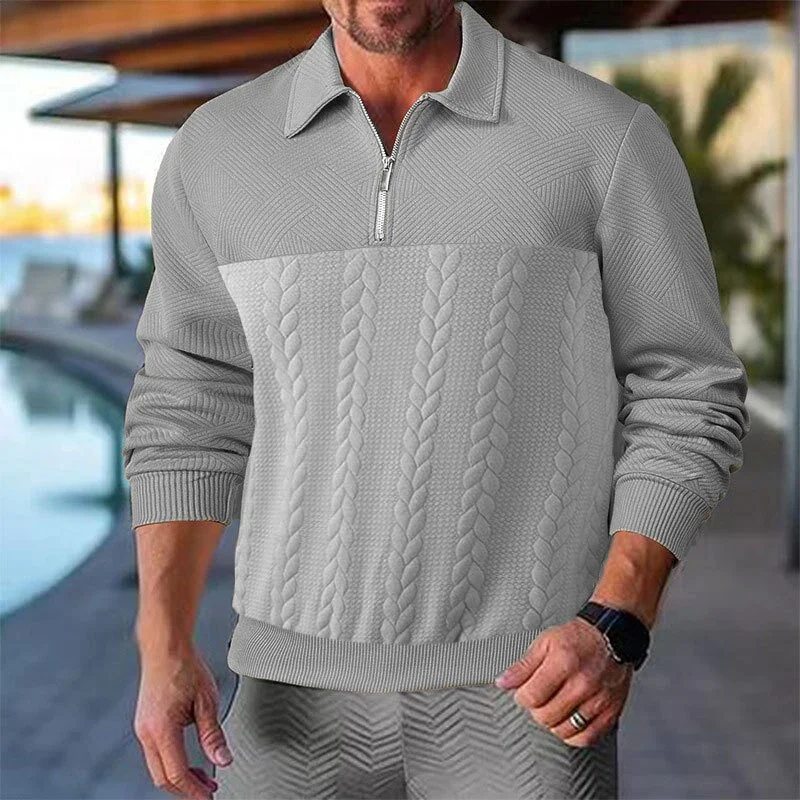 Casual Stand-up Collar Zipper Pullover Loose Knitted Jacquard Autumn and Winter Long-sleeved Sweater Men's Topgraphic Zip Up
Casual Stand-up Collar Zipper Pullover Loose Knitted Jacquard Autumn and Winter Long-sleeved Sweater Men's Topgraphic Zip Up