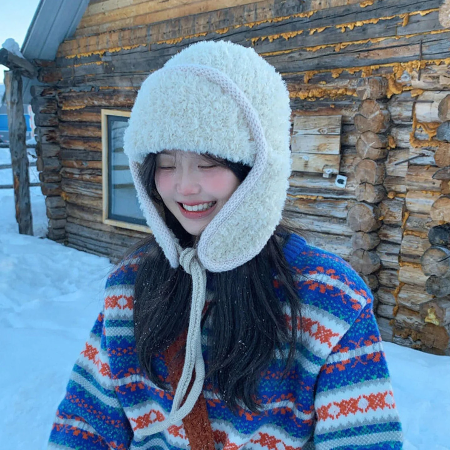 Thiened Fluffy Ear Protection Cap Scarf Tied Windproof Cold Proof Lei Feng Sle Hat for Northeast China Travel All Seasons
Thiened Fluffy Ear Protection Cap Scarf Tied Windproof Cold Proof Lei Feng Sle Hat for Northeast China Travel All Seasons