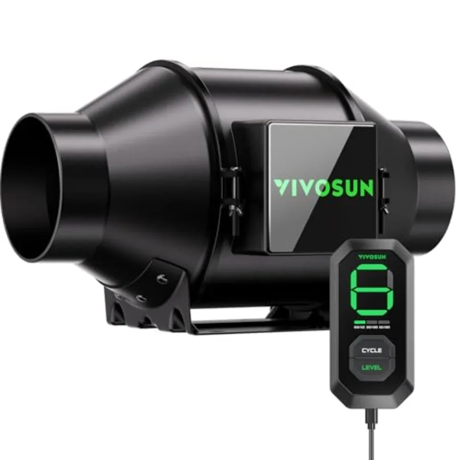 G4 4" Inline Duct Fan and 3 Cycle Modes E12 Speed Controller AeroZesh Grow Tent Kit Ventilation Fan with 195 CFM EC Motor Progr
G4 4" Inline Duct Fan and 3 Cycle Modes E12 Speed Controller AeroZesh Grow Tent Kit Ventilation Fan with 195 CFM EC Motor Progr