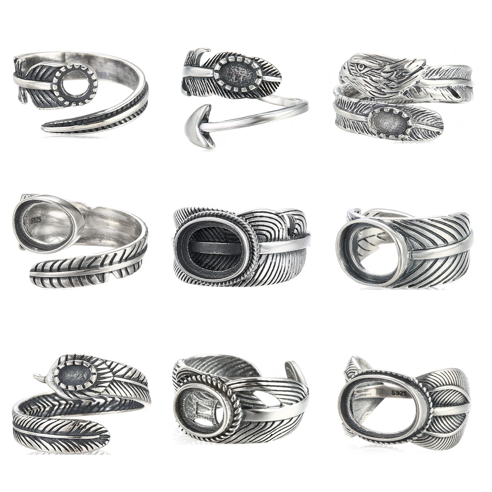 925 Sterling Silver Leaf Ring Base Blank fit Round Oval Cabochon Cameo Mounting Setting Adjustable Ring Handmade Jewelry Making
925 Sterling Silver Leaf Ring Base Blank fit Round Oval Cabochon Cameo Mounting Setting Adjustable Ring Handmade Jewelry Making