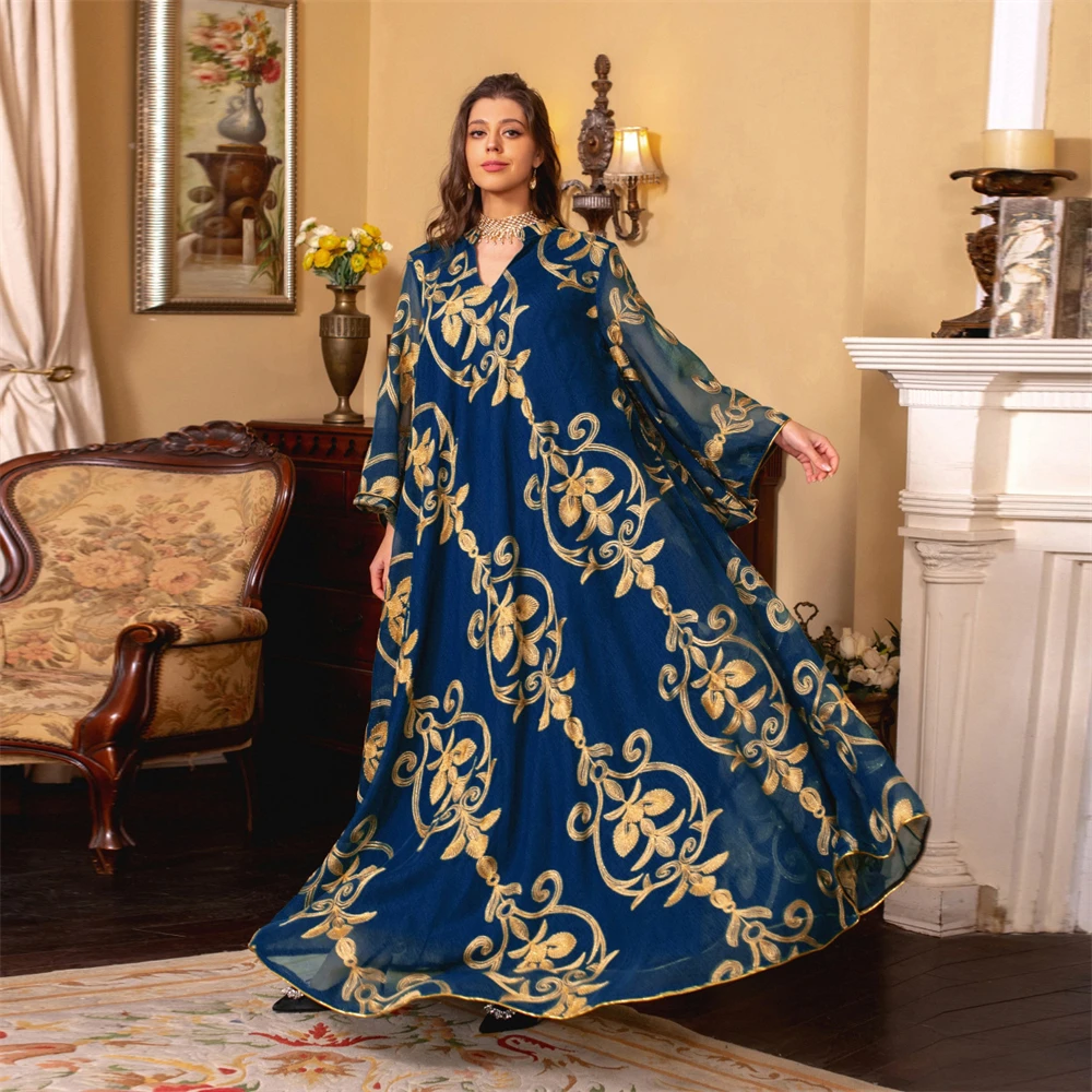 Mesh Embroidered Abaya Dress for Women Spring Middle East Arab Oman Dubai Muslim Moroccan Caftan Party Clothes Eid Ramadan
Mesh Embroidered Abaya Dress for Women Spring Middle East Arab Oman Dubai Muslim Moroccan Caftan Party Clothes Eid Ramadan