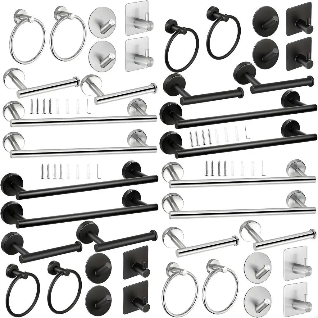 Набор фурнитуры для ванной комнаты, кольца для полотенец, держатель для туалетной бумаги, крючок для халата, аксессуары для из
Набор фурнитуры для ванной комнаты, кольца для полотенец, держатель для туалетной бумаги, крючок для халата, аксессуары для из