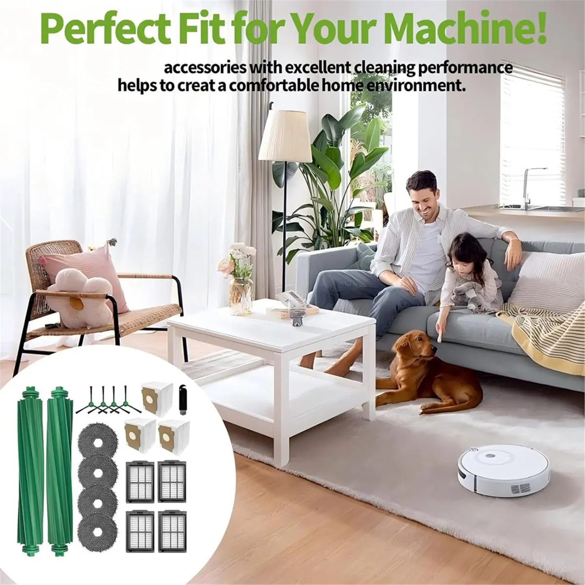 Суперкомплект сменных запчастей для IRobot Roomba Plus 405/505: основная и боковые щетки, салфетки для мытья полов, HEPA-фильтр, мешки для сбора пыли, инструменты для уборки
Суперкомплект сменных запчастей для IRobot Roomba Plus 405/505: основная и боковые щетки, салфетки для мытья полов, HEPA-фильтр, мешки для сбора пыли, инструменты для уборки
