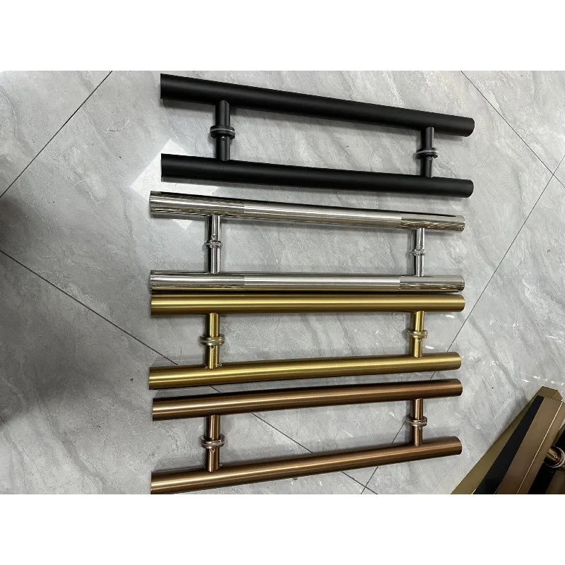 Stainless Steel Glass Door Handle,Black Titanium Gold Rose Gold Black Finish,Universal For Frameless Sliding Wood Entrance Doors
Stainless Steel Glass Door Handle,Black Titanium Gold Rose Gold Black Finish,Universal For Frameless Sliding Wood Entrance Doors