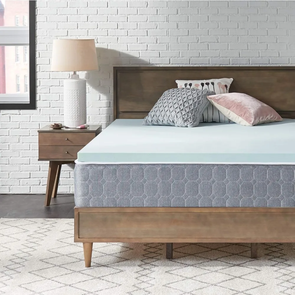 Medium-Firm Gel-Infused Memory Foam Mattress Topper, Cloud-Like Adaptive Mattress Topper for Body Support, Queen Blue
Medium-Firm Gel-Infused Memory Foam Mattress Topper, Cloud-Like Adaptive Mattress Topper for Body Support, Queen Blue