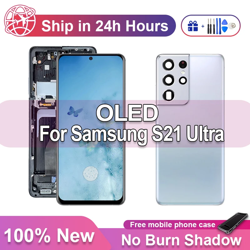 Super OLED LCD For Samsung S21 Ultra 5G G998 G998U Display Touch Screen Digitizer For Samsung S21Ultra G998B LCD NO Burn Shadow
Super OLED LCD For Samsung S21 Ultra 5G G998 G998U Display Touch Screen Digitizer For Samsung S21Ultra G998B LCD NO Burn Shadow