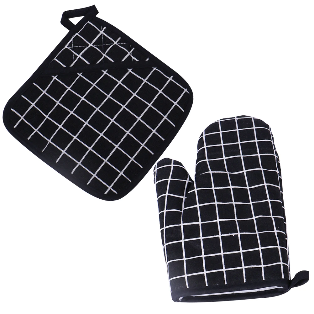 4Pcs Heat Resistant Gloves Black Microwave Oven Mitts Pad Anti Steam Scald Safe Storage Easy Cake Shop Bakery
4Pcs Heat Resistant Gloves Black Microwave Oven Mitts Pad Anti Steam Scald Safe Storage Easy Cake Shop Bakery